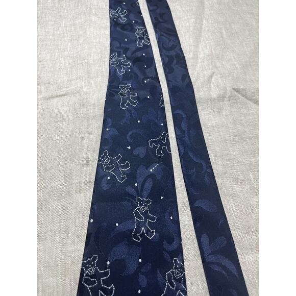 C. Garets Jerry Garcia Grateful Dead‎ Vintage Necktie Tie Deadhead Rare Navy - Picture 4 of 5